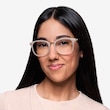 Cosmo White Plastic, MetalEyeglass Frames for Women from EyeBuyDirect