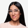 Cosmo Blanche Plastic-metalMontures de lunettes de vue pour Femmes d'EyeBuyDirect