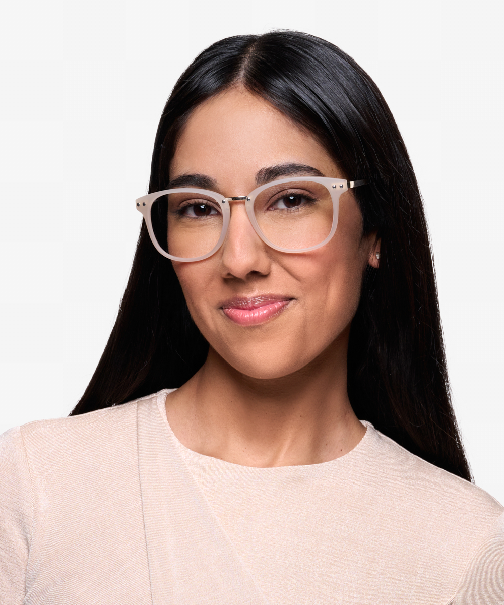 Cosmo Square White Glasses for Women | Eyebuydirect