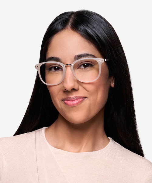 Cosmo White Plastic, MetalEyeglass Frames for Women from EyeBuyDirect