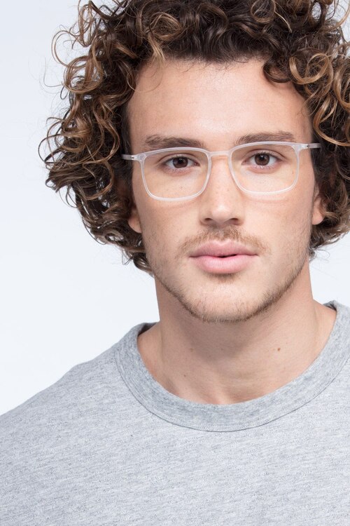 Structure Frosted Clear PlasticEyeglass Frames for Men from EyeBuyDirect