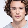 Structure Frosted Clear PlasticEyeglass Frames for Men from EyeBuyDirect