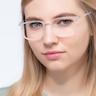 Structure Frosted Clear PlasticEyeglass Frames for Women from EyeBuyDirect
