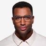 Structure Clear Gray PlasticEyeglass Frames for Men from EyeBuyDirect