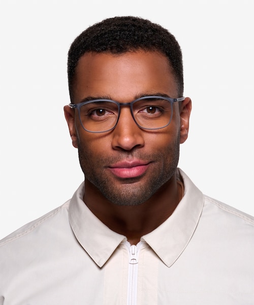 Structure Clear Gray PlasticEyeglass Frames for Men from EyeBuyDirect