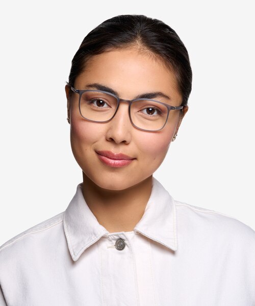 Structure Clear Gray PlasticEyeglass Frames for Women from EyeBuyDirect