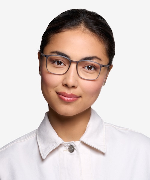 Structure Clear Gray PlasticEyeglass Frames for Women from EyeBuyDirect
