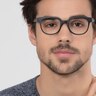 Flashback Matte Black PlasticEyeglass Frames for Men from EyeBuyDirect