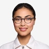 Hubris Matte Black PlasticEyeglass Frames for Women from EyeBuyDirect