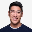 Hubris Matte Clear PlasticEyeglass Frames for Men from EyeBuyDirect