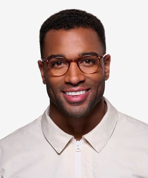 Hubris Clear Copper PlasticEyeglass Frames for Men from EyeBuyDirect