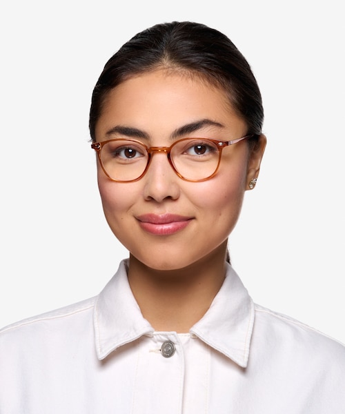 Hubris Clear Copper PlasticEyeglass Frames for Women from EyeBuyDirect