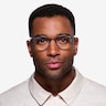 Hubris Clear Blue PlasticEyeglass Frames for Men from EyeBuyDirect