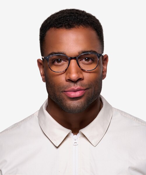 Hubris Black Floral PlasticEyeglass Frames for Men from EyeBuyDirect
