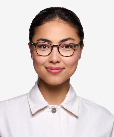 Black Floral Hubris -  Lightweight Plastic Eyeglasses