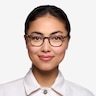 Hubris Black Floral PlasticEyeglass Frames for Women from EyeBuyDirect