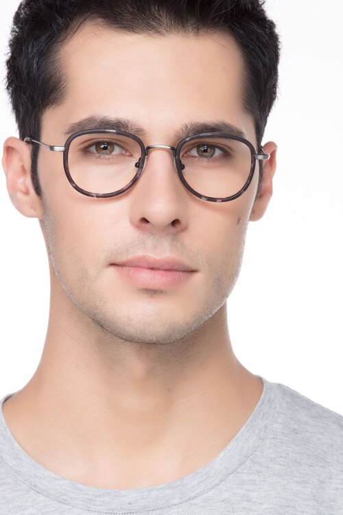 Vagabond Gray Floral PlasticEyeglass Frames for Men from EyeBuyDirect