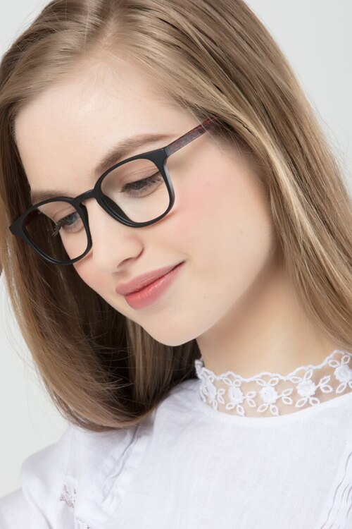 Allegory Matte Black PlasticEyeglass Frames for Women from EyeBuyDirect