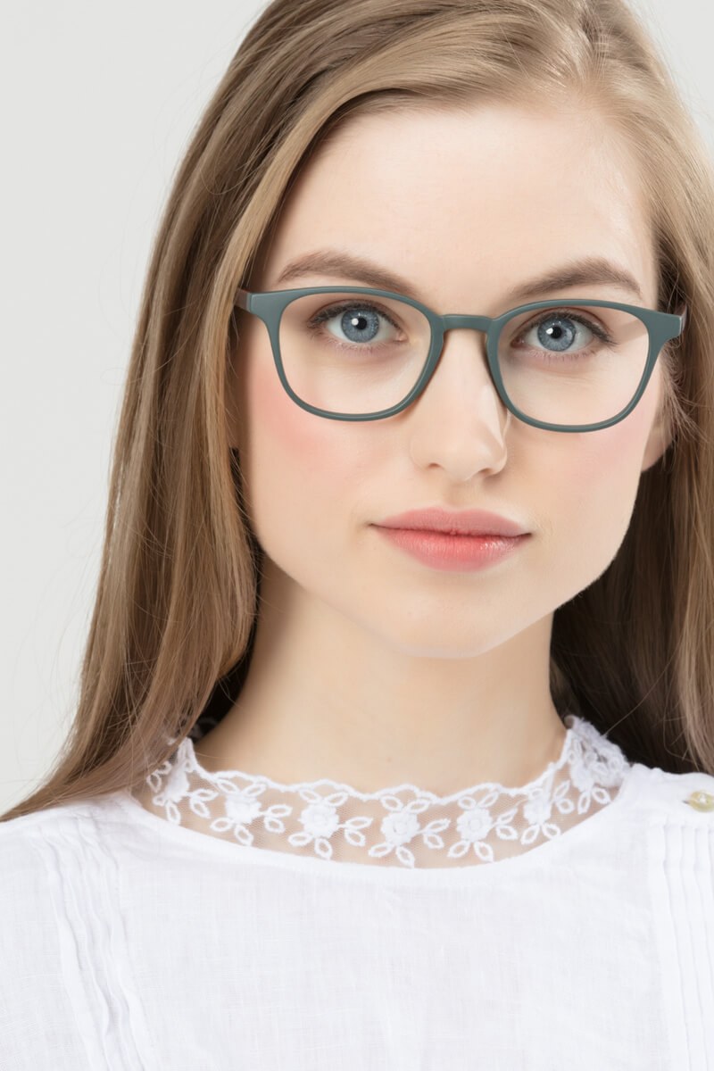 Allegory Square Dark Green Full Rim Eyeglasses Eyebuydirect Canada