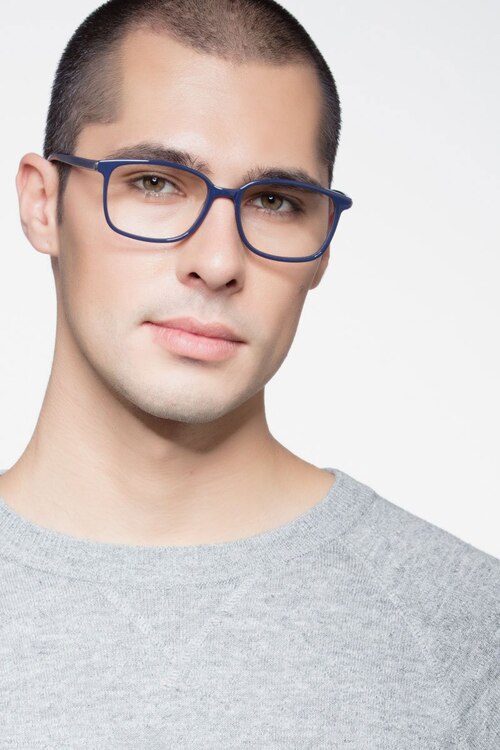 Vale Dark Navy AcetateEyeglass Frames for Men from EyeBuyDirect