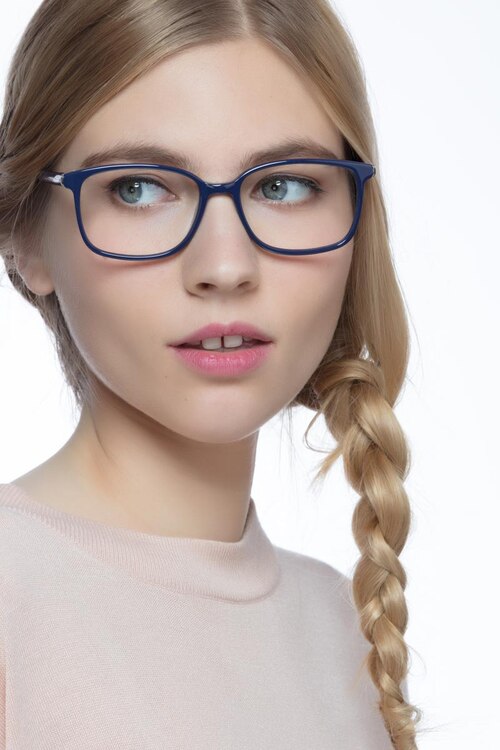 Vale Dark Navy AcetateEyeglass Frames for Women from EyeBuyDirect