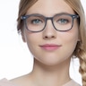 Lift Blue Striped AcetateEyeglass Frames for Women from EyeBuyDirect