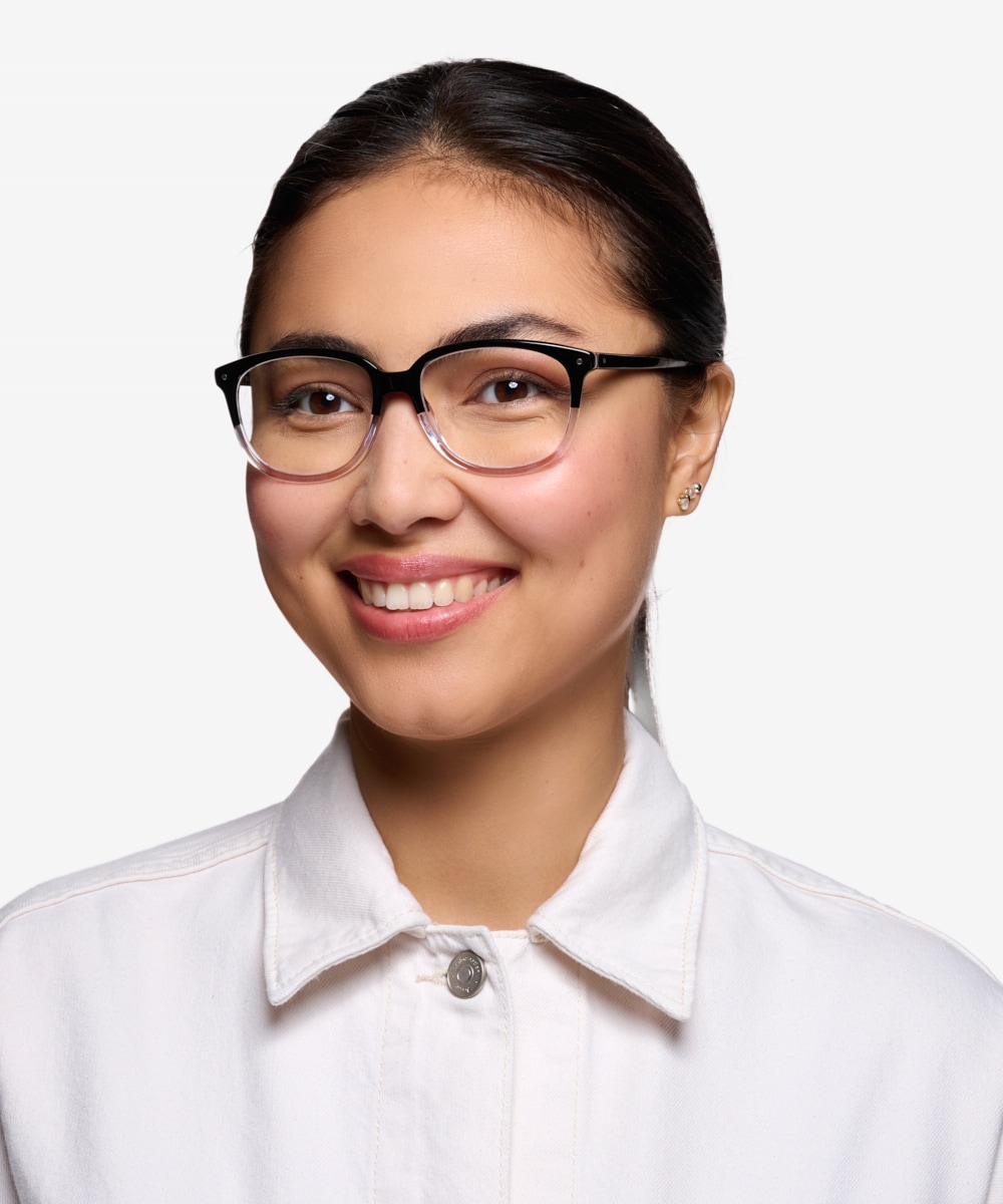 Black and clear clearance eyeglass frames