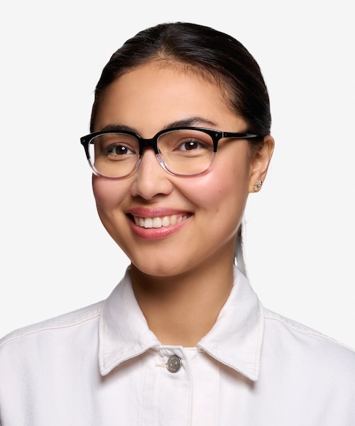 Escape Clear Black AcetateEyeglass Frames for Women from EyeBuyDirect