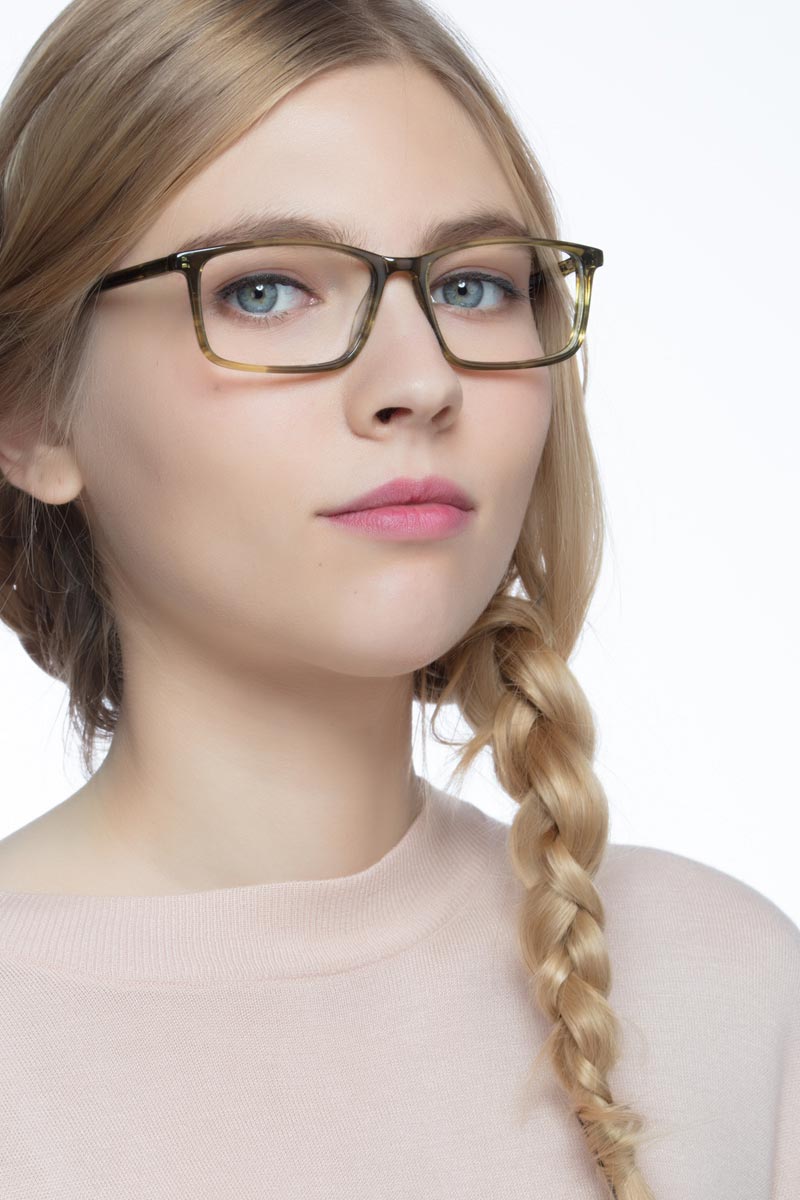 Crane Rectangle Green Full Rim Eyeglasses Eyebuydirect Canada