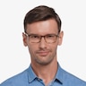 Crane Brown Striped AcétateMontures de lunettes de vue pour Hommes d'EyeBuyDirect