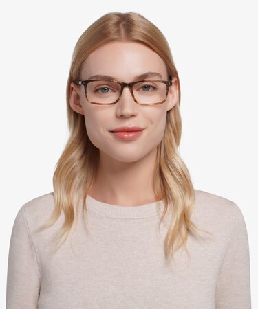 Brown Striped Crane -  Acetate Eyeglasses