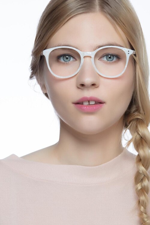 Pride Pearly White AcetateEyeglass Frames for Women from EyeBuyDirect