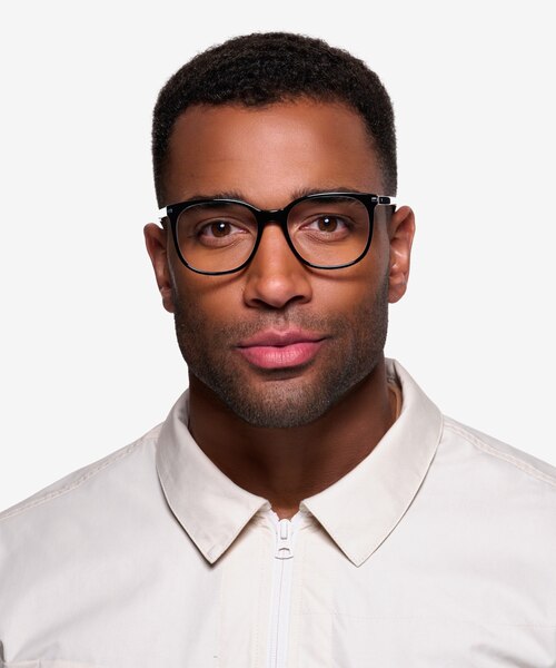 Absolutely Noir AcétateMontures de lunettes de vue pour Hommes d'EyeBuyDirect