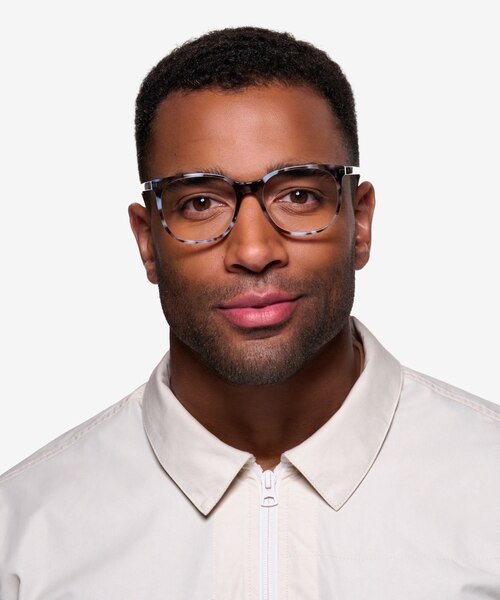 Absolutely Gray Floral AcétateMontures de lunettes de vue pour Hommes d'EyeBuyDirect