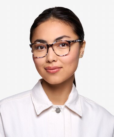 Gray Floral Absolutely -  Acetate Eyeglasses