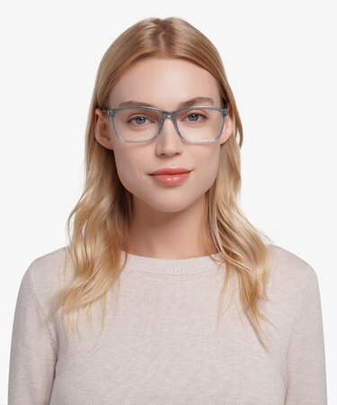 Clear Blue Constellation -  Acetate Eyeglasses
