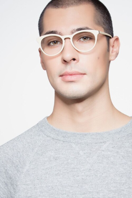 Griffin White Floral AcetateEyeglass Frames for Men from EyeBuyDirect