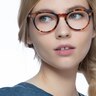 Griffin Amber & Navy AcetateEyeglass Frames for Women from EyeBuyDirect