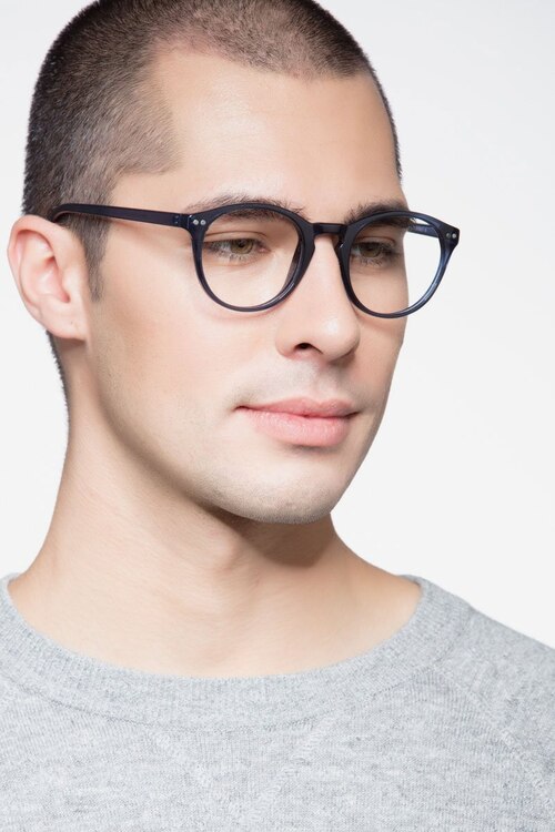 Revolution Navy PlasticEyeglass Frames for Men from EyeBuyDirect