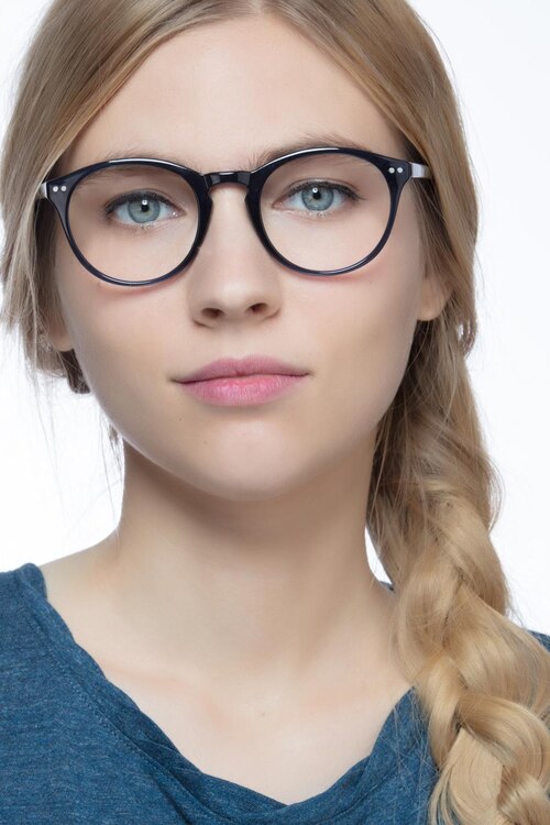 Revolution Navy PlasticEyeglass Frames for Women from EyeBuyDirect