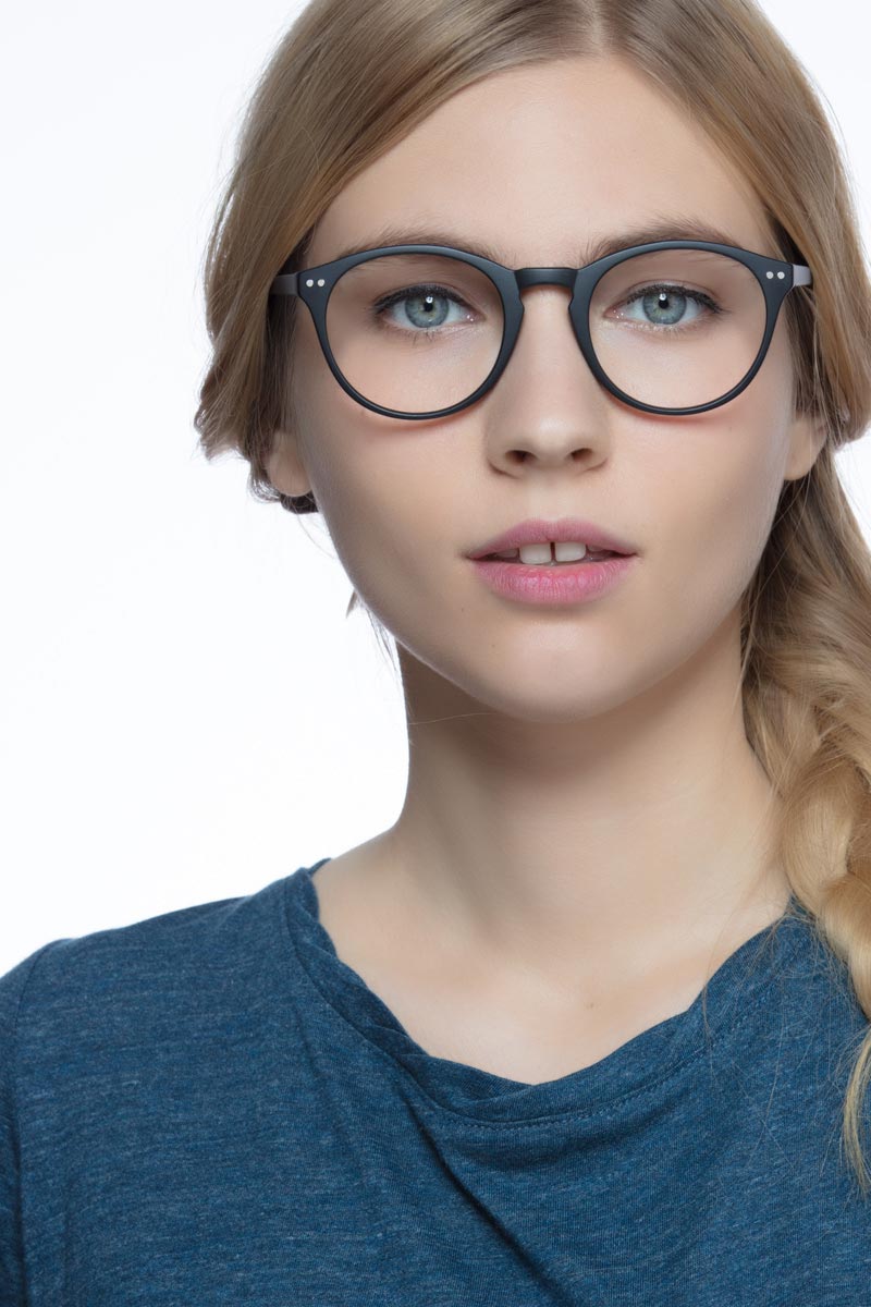 Revolution Round Matte Black Full Rim Eyeglasses Eyebuydirect Canada