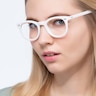 Solar Matte White PlasticEyeglass Frames for Women from EyeBuyDirect