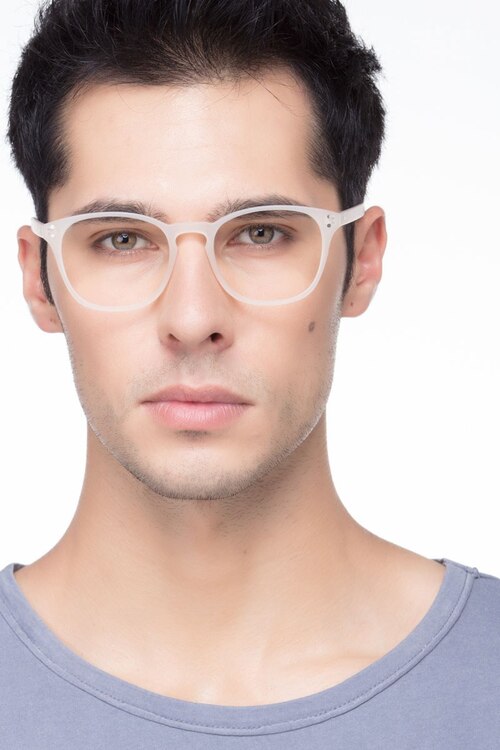 Myth Matte White PlasticEyeglass Frames for Men from EyeBuyDirect