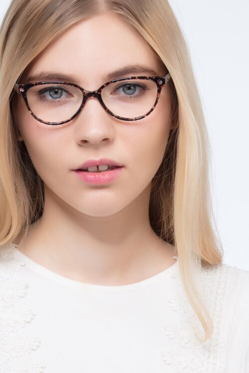 Dame Pink Floral PlasticEyeglass Frames for Women from EyeBuyDirect