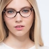 Dame Pink Floral PlasticEyeglass Frames for Women from EyeBuyDirect