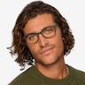 Glider Black PlasticEyeglass Frames for Men from EyeBuyDirect