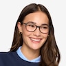 Glider Black PlasticEyeglass Frames for Women from EyeBuyDirect