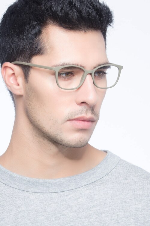 Glider Olive Green PlasticEyeglass Frames for Men from EyeBuyDirect