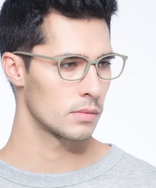 Glider Olive Green PlasticEyeglass Frames for Men from EyeBuyDirect