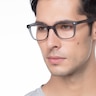 Drama Matte Gray PlasticEyeglass Frames for Men from EyeBuyDirect